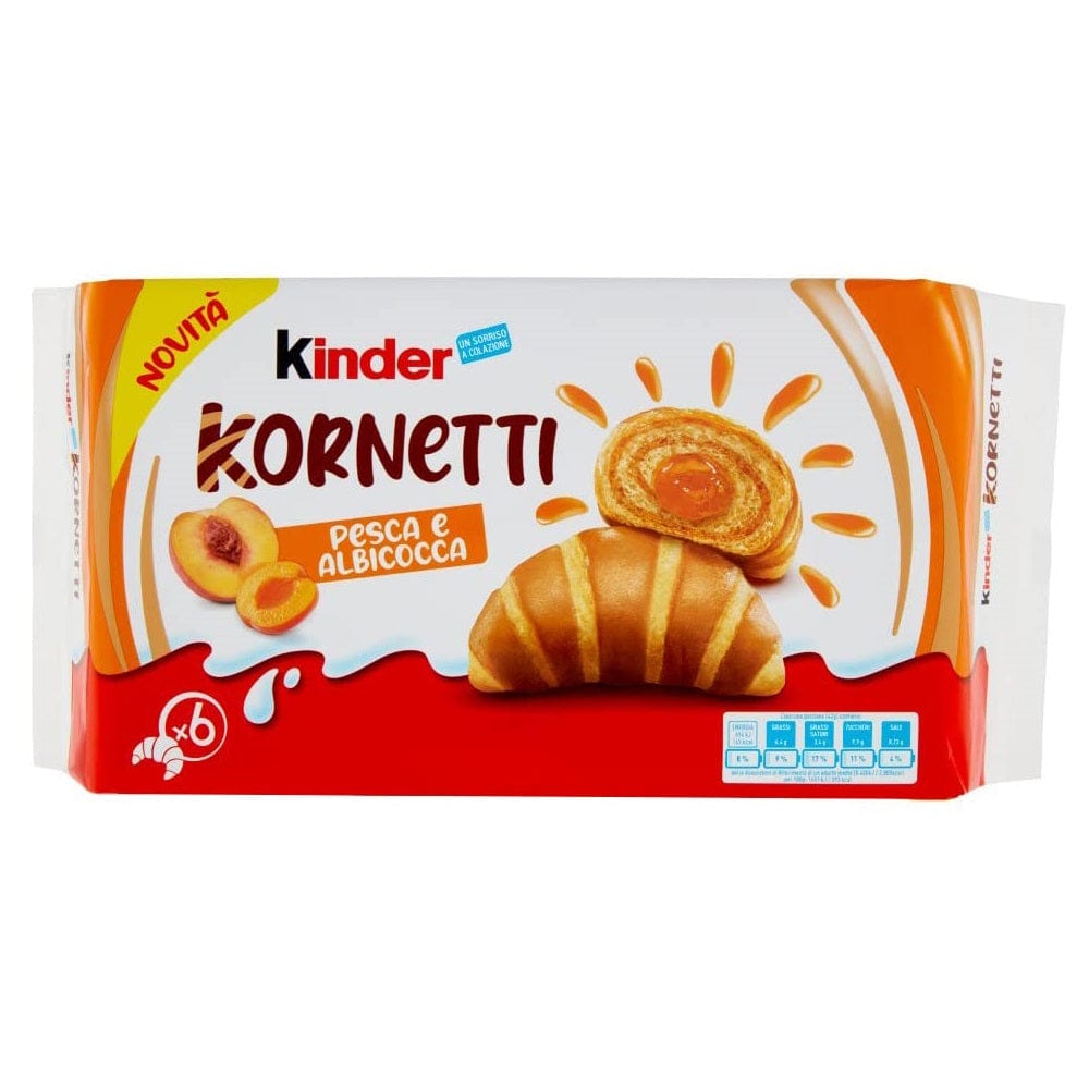 Ferrero Kinder Kornetti - Cornetti Croissant Ripieni alla Pesca e Albi –  Italian Gourmet