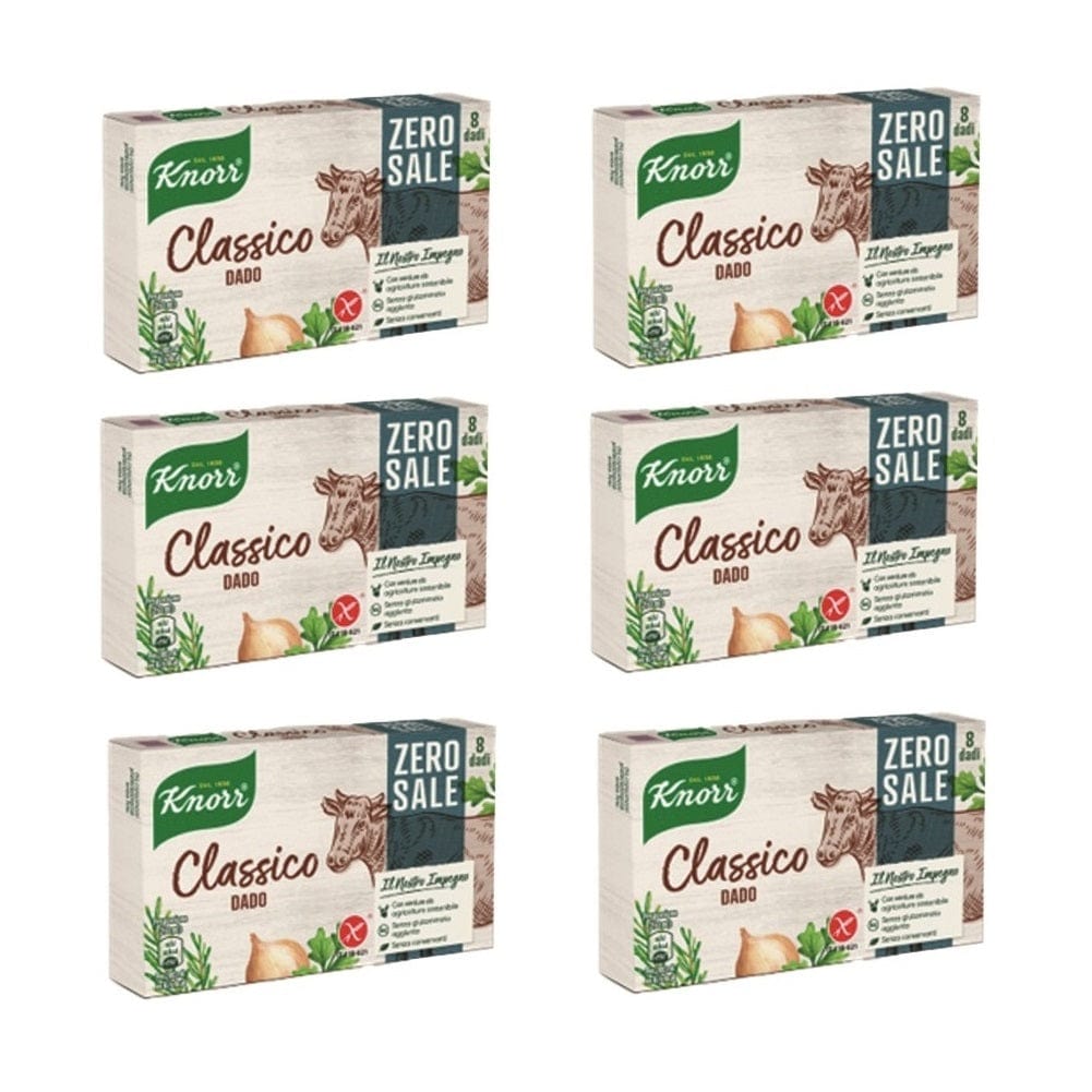 Knorr Dado Classico Zero Sale Suppenwürfel Null Salz 8 Würfel 72g – Italian  Gourmet