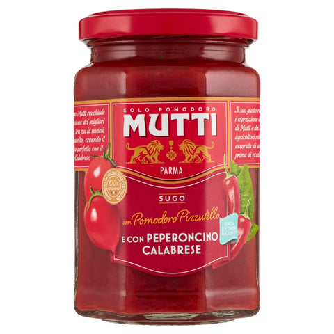 Mutti Sugo con Pomodoro Pizzutello e con Peperoncino Calabrese Sauce mit Pizzutello-Tomate und Calabrese-Chili 280 g