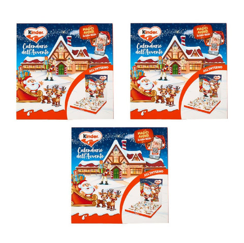 3x Kinder Calendario dell'Avvento Adventskalender 123gr