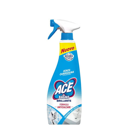 Ace Entfetter ACE Spray Bagno Brillante senza candeggina Formula Anticalcare Bright Bath ohne Bleichmittel, Anti-Kalk-Formel, 500 ml 8001480703148