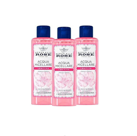 Acqua alle rose Körpercreme 3x Acqua alle Rosa Acqua micellare lenitiva Beruhigendes Mizellenwasser für empfindliche Haut 200 ml 8002410037944