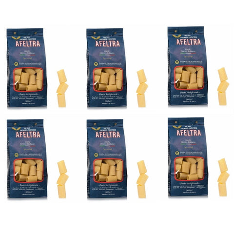 Afeltra Pasta 6x Afeltra Paccheri handwerkliche Pasta aus 100 % italienischem Weizen 500gr 8033140537671