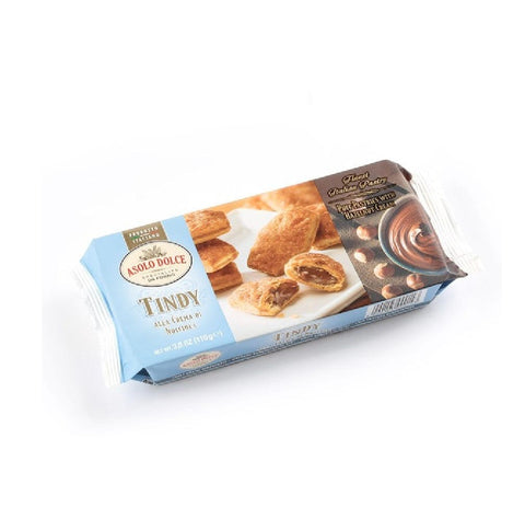 Asolo Dolce Süße Snacks 4x Asolo Dolce Tindy con crema alla nocciola Blätterteig gefüllt mit Haselnusscreme 110g 8000105000143