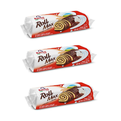 Balconi Süße Snacks 3x Balconi Roll Max Cacao 300 g 8001585002153