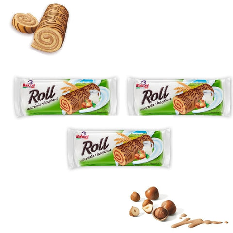 Balconi Süße Snacks 3x Balconi Swiss Roll alla Nocciola 250 g 8001585002115