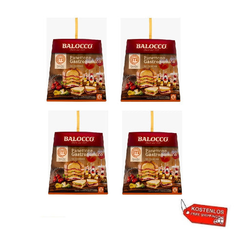 Balocco Weihnachtssüßigkeiten 4x Balocco Panettone gastronomico Gastronomischer Panettone 800gr 8001100065229