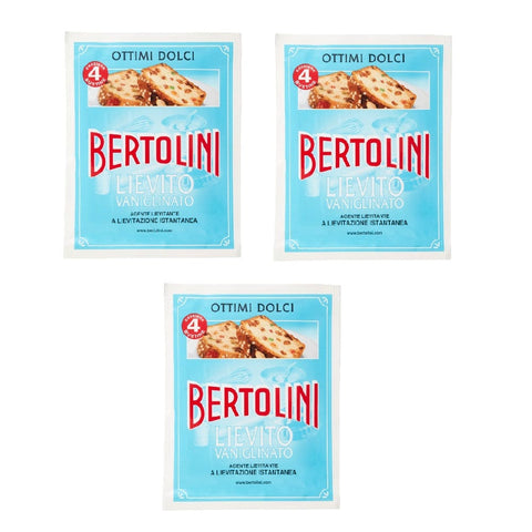 Bertolini Backzutaten 3x Bertolini Lievito Vaniglinato Vanillehefe 4x16gr 8003000410109