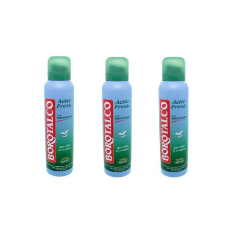 Borotalco Deodorant 3x Borotalco Active Fresh Deodorant Spray 150ml 8002410043358