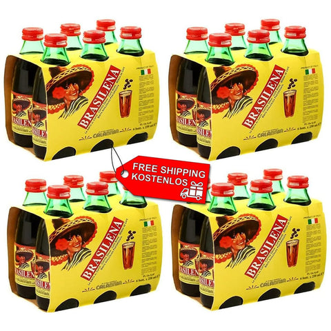 Calabria Soft Drink 24x Brasilena bibita al caffè Kaffeegetränk im Glas 250ml 8007393001807