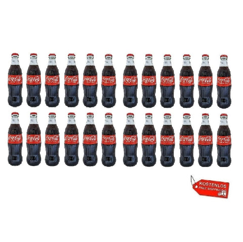 Coca Cola Soft Drink 24x Coca Cola Original Erfrischungsgetränk in Glas 330ml 5449000147202