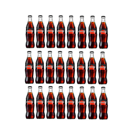 Coca Cola Soft Drink 24x Coca Cola Zero zuckerfrei in Glas 33cl 5449000147196