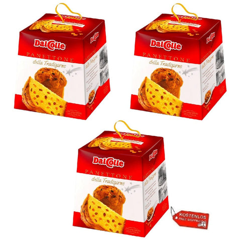 Dal Colle Weihnachtssüßigkeiten 3x Dal Colle Panettone tradizionale Klassischer  750gr 8004970120944