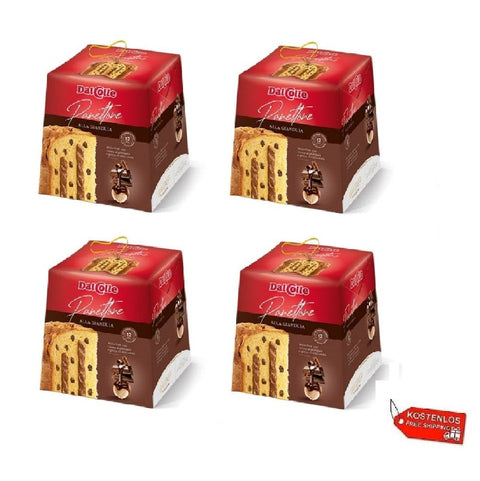 Dal Colle Weihnachtssüßigkeiten 4x Dal Colle Panettone Gianduia 750gr