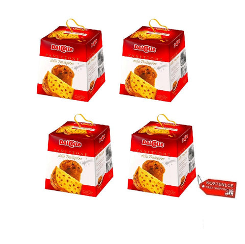 Dal Colle Weihnachtssüßigkeiten 4x Dal Colle Panettone tradizionale Klassischer  750gr 8004970120944