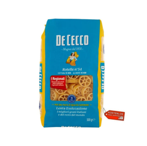 De Cecco pasta 6x De Cecco Rotelle n°54 Nudeln 500g 8001250120540