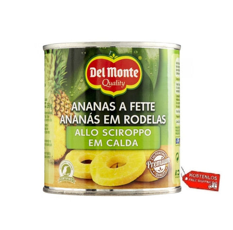 Del Monte conserve 12x Del Monte Ananas a Fette allo Sciroppo Ananasscheiben in Sirup 435 g 2400000196