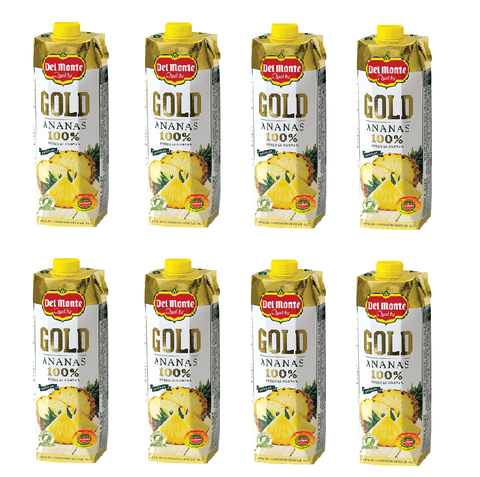 Del Monte Fruchtsaft 8x Del Monte Gold Ananas 100% 1L 0024000193852