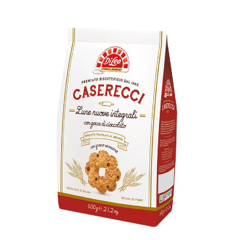 Di Leo Kekse 3x Di Leo Caserecci Lune nuove integrali con gocce di cioccolato Vollkornkekse mit Schokoladenstückchen 500gr