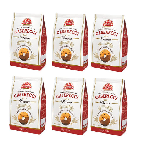 Di Leo Kekse 6x Di Leo Caserecci MaoMao con gocce di cioccolato e cacao Kekse mit Schokoladenstückchen und Kakao 500gr