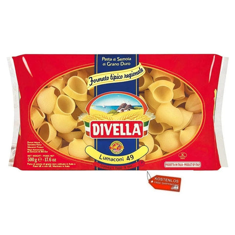 Divella pasta 12x Divella Lumaconi n. 49 italienische Pasta 500g 8005121002492