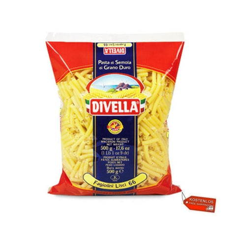 Divella pasta 6x Divella Fagiolini Lisci n°66 Pasta 500g 8005121000665