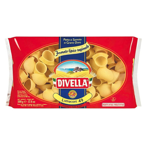 Divella pasta 6x Divella Lumaconi n. 49 italienische Pasta 500g