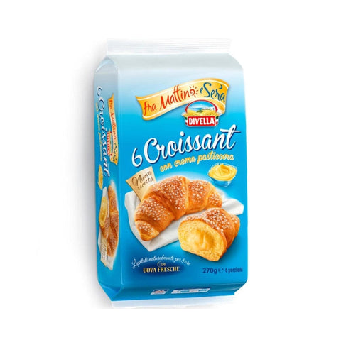 Divella Süße Snacks 3x Divella Croissant alla Crema Sahne-Croissant 270gr 8005121213140