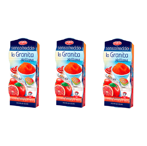 Dolphin Eis 3x Dolfin Senso Freddo la Granita siciliana arancia rossa di Sicilia IGP die sizilianische rot-orange Granita von Sizilien g.g.A. 2x 100ml 8002267007008