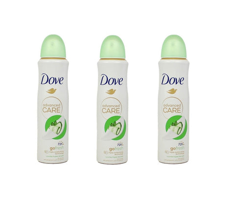 Dove Deodorant 3x Dove GO FRESH Cetriolo & Tè Verde Deospray 150ml 8720181339929