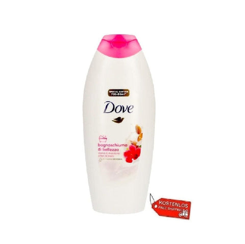 Dove Duschgel 12x Dove Bagnoschiuma alla Mandorle e Fiori di Ibisco Mandel- und Hibiskusblüten-Schaumbad 700 ml 8720182482082