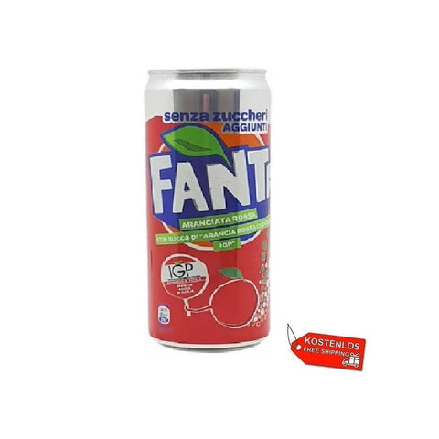 Fanta Soft Drink 24x Fanta Arancia Rossa Zero Igp Blutorange 330ml 5449000256751