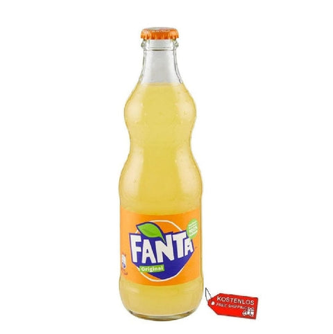 Fanta Soft Drink 24x Fanta Original Orange Erfrischungsgetränk in Glas 330ml 1387