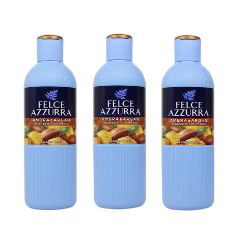 Felce Azzurra Duschgel 3x Felce Azzurra Bagnodoccia Ambra e Argan Duschgel mit Bernstein und Argan, 650 ml 8001280068034