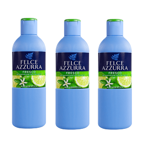 Felce Azzurra Duschgel 3x Felce Azzurra Bagnodoccia Bergamotto e Fiori di Cedro Duschgel mit Bergamotte und Zedernblüten, 650 ml 8001280068010