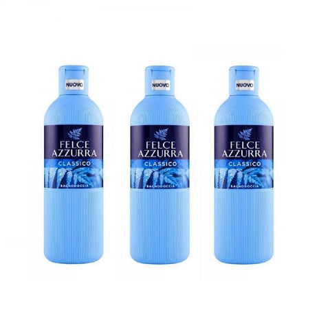 Felce Azzurra Duschgel 3x Felce Azzurra Bagnodoccia Classico klassisches Duschgel 650 ml 8001280068003