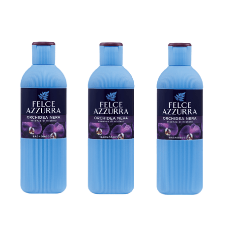 Felce Azzurra Duschgel 3x Felce Azzurra Bagnodoccia Orchidea Nera Körperwäsche 650 ml 8001280068089