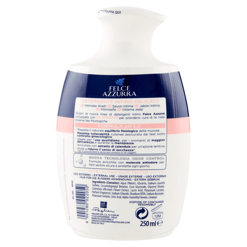 Felce Azzurra Intimwaschmittel 4x Felce Azzurra Dolce Protezione Detergente Intimo Intimreiniger 250 ml 8001280406584