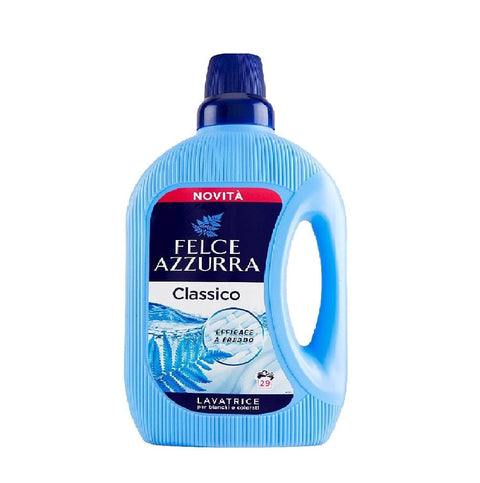 Felce Azzurra Waschmittel 2x Felce Azzurra Detersivo lavatrice classico Klassisches flüssiges Waschmaschinenwaschmittel 1.595 l -  Ruiniertes Etikett 8001280030802