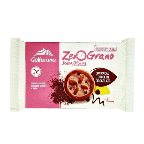 Galbusera Kekse 2x MHD 18/09/2024 Galbusera Zerograno Frollini cacao e gocce di cioccolato Kekse mit Kakao, Schokoladenstückchen 220g glutenfrei 8002190001869