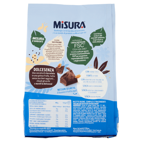 Galbusera Kekse MHD 01/02/2025 Misura Dolcesenza Scaglie di Cioccolato 290 g 8002590048785