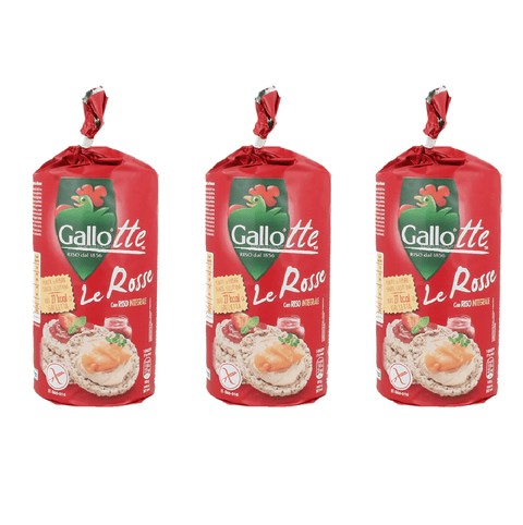 Gallo Snack 3x Gallo Gallotte Le Rosse Kuchen mit braunem Reis 100gr 8001420010688