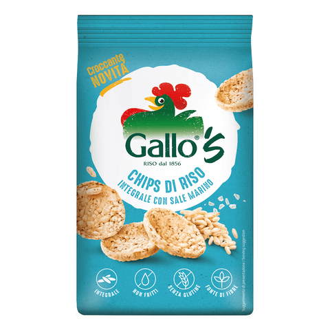 Gallo Snack 6x Gallo's Chips di riso al sale marino 40gr - Gallo's Reischips mit Meersalz 8001420011753