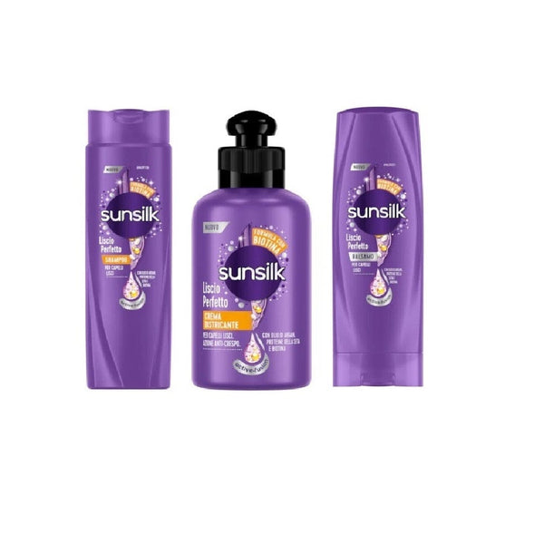 SUNSILK Set Shampoo + balsamo + crema districante Liscio perfetto Sham –  Italian Gourmet