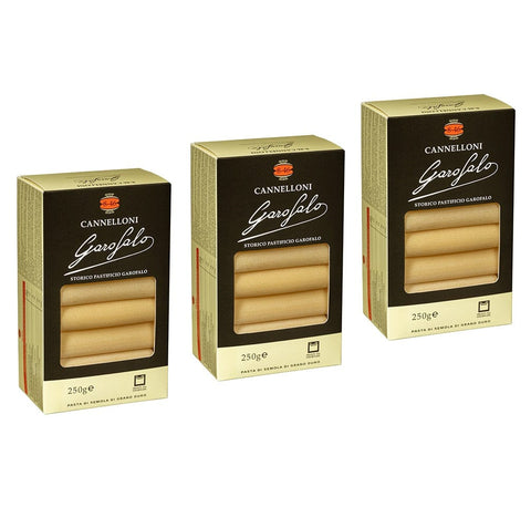 Garofalo Hülsenfrüchte 3x Garofalo Cannelloni N° 8-46 Italienische Pasta 250gr 8000139920943