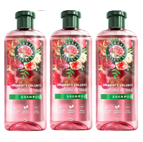 Herbal Essences shampoo 3x Herbal Essences Shampoo profumo di Rosa Shampoo mit Rosenduft, 250 ml