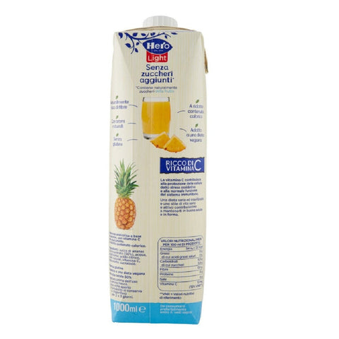 Hero Fruchtsaft 8x Hero Light Ananas Fruchtsaft ohne Zuckerzusatz 1L 8000080004891