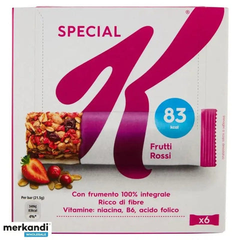 Kellogg's Getreideriegel MHD 15/12/2024 Kellogg's Special K Frutti Rossi Rote Fruchtriegel 6 x 21.5 g 5050083172083