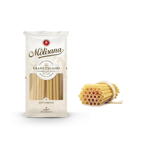 La Molisana pasta 6x La Molisana Ziti Campani  n.8 Italienische Weizennudeln 500gr 8004690050804