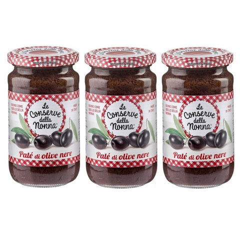 Le Conserve della Nonna conserve 3x Le Conserve della Nonna Paté di olive nere Schwarze Olivenpastete 190g